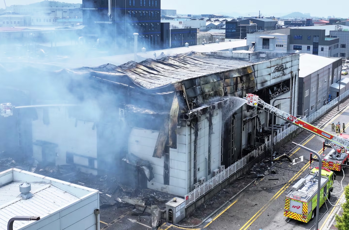 Exploding Lithium Batteries Ignite Deadly Factory Fire in South Korea